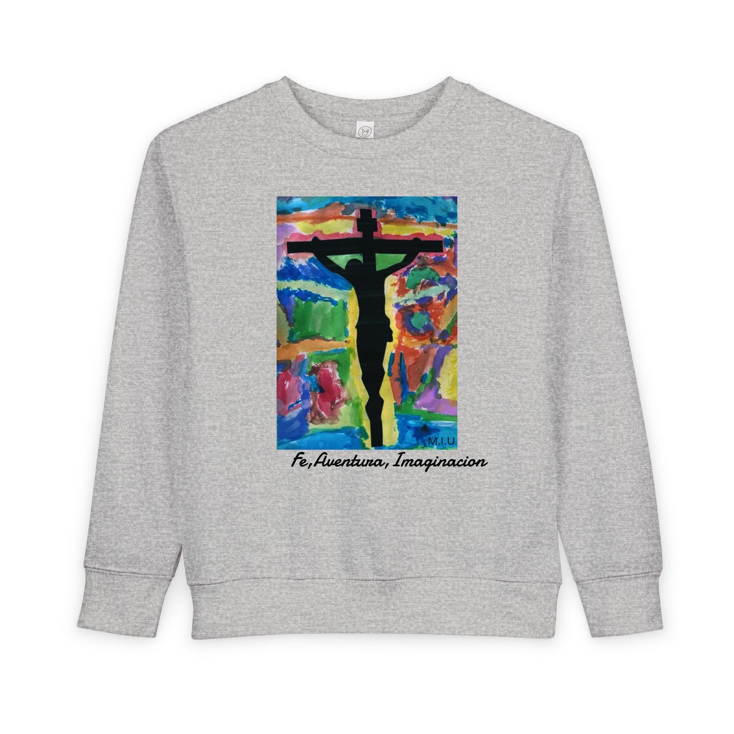M.I.U Kids Sweatshirt — Cruz y Colores Faith Art by Matías