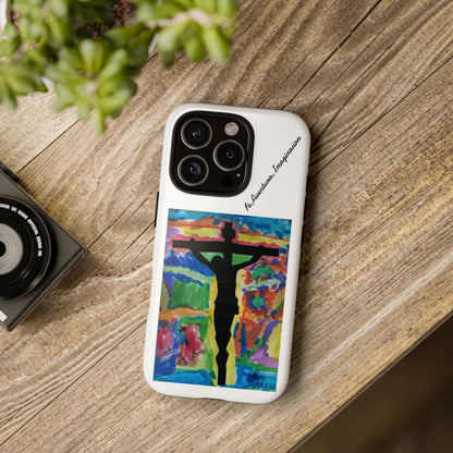 M.I.U Faith Phone Case — Crucifix Watercolor Art by Matías