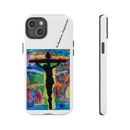 M.I.U Faith Tough Case iPhone 15 — Crucifix Watercolor Art by Matías