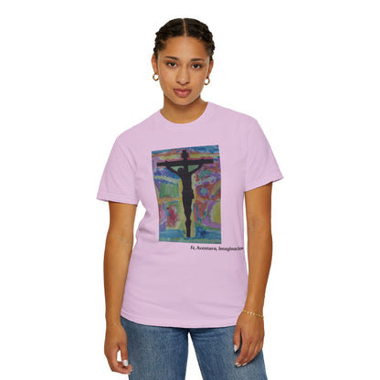 M.I.U Faith Tee — Arte de Matias | Crucifix Watercolor | Fe, Aventura, Imaginación