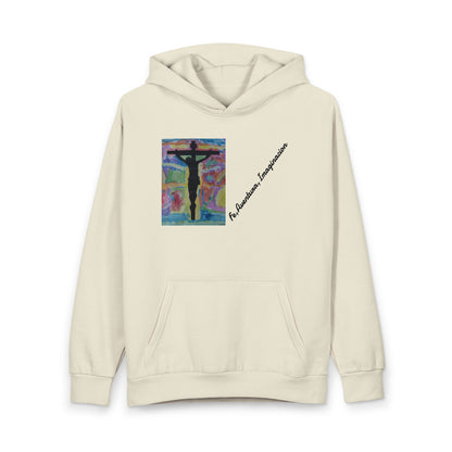 Hoodie M.I.U Jesús Centro — Arte Original de Matías | Ropa Cristiana Fe Aventura Imaginación