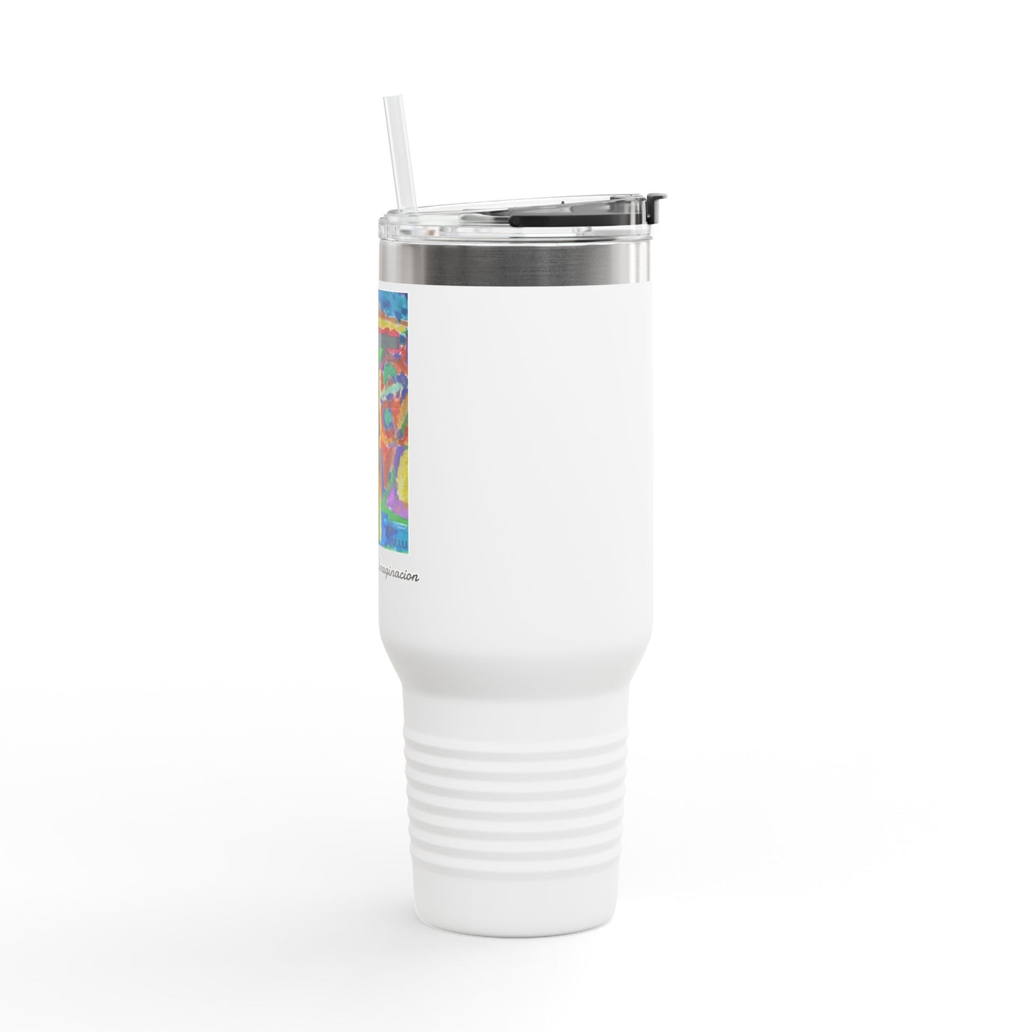 M.I.U Faith Travel Mug 40oz — Crucifix Watercolor Art by Matías