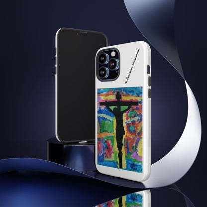 M.I.U Faith Tough Case iPhone 13 — Crucifix Watercolor Art by Matías