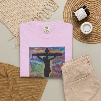 M.I.U Faith Tee — Arte de Matias | Crucifix Watercolor | Fe, Aventura, Imaginación