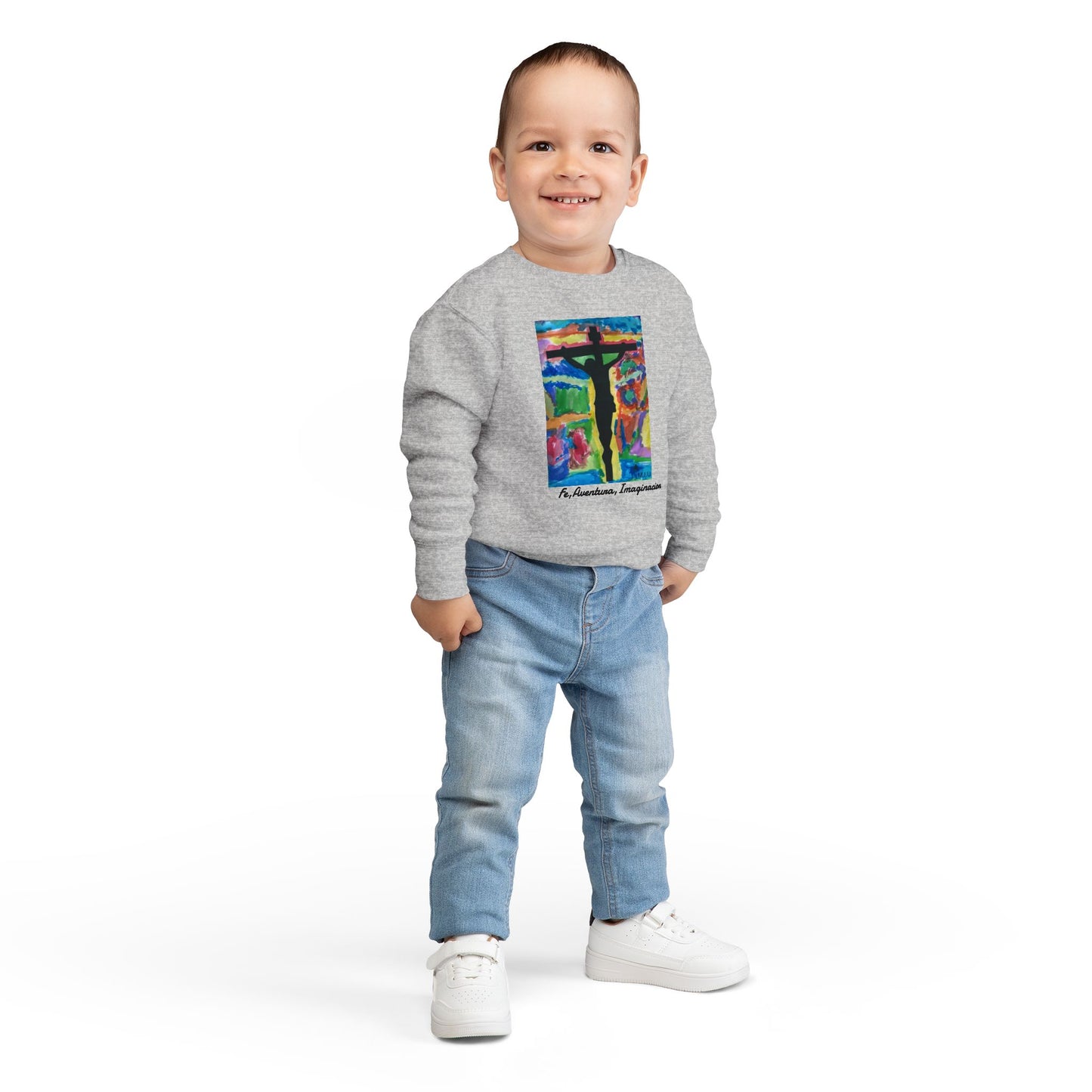 M.I.U Kids Sweatshirt — Cruz y Colores Faith Art by Matías