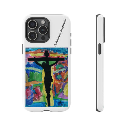 M.I.U Faith Tough Case iPhone 15 — Crucifix Watercolor Art by Matías