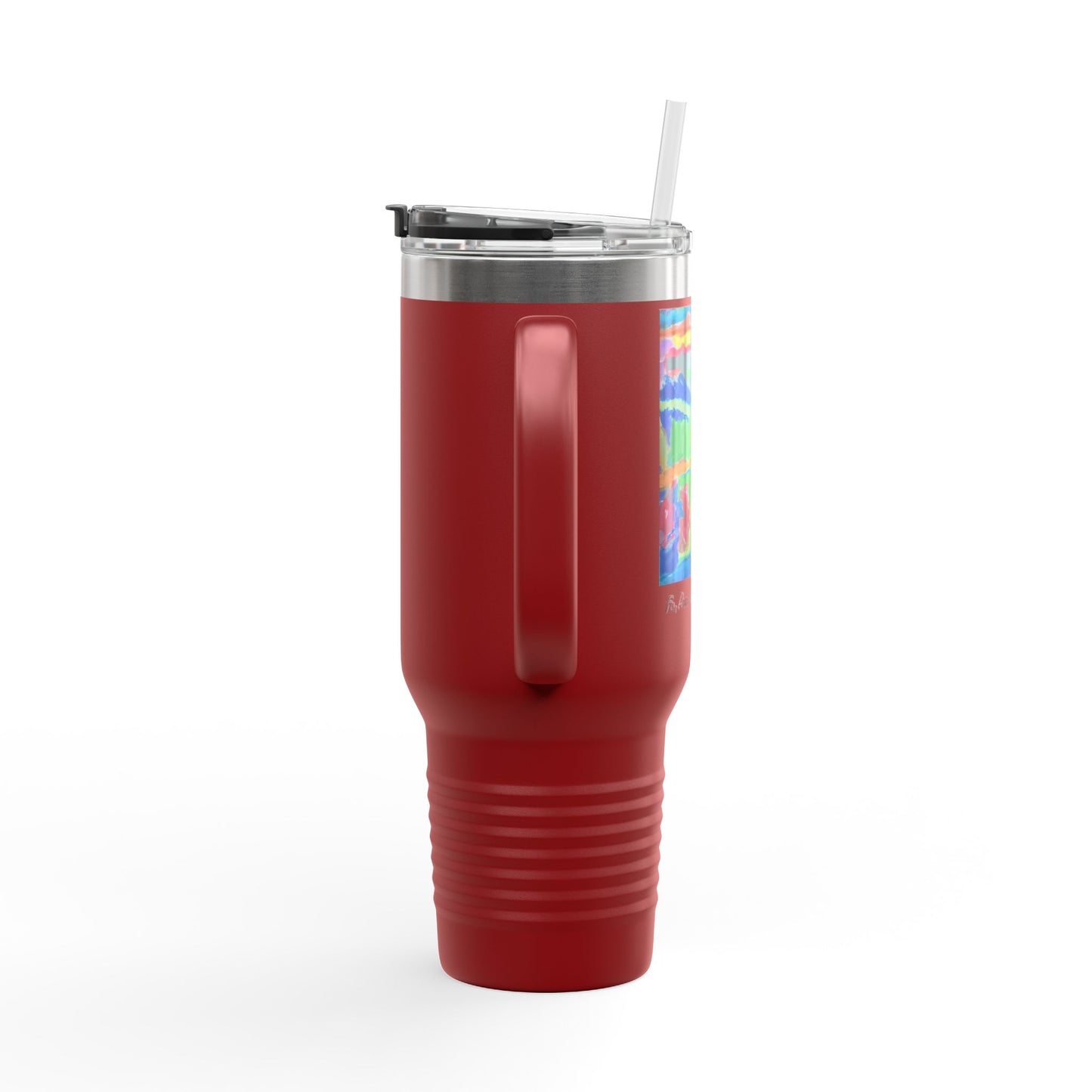 M.I.U Faith Travel Mug 40oz — Crucifix Watercolor Art by Matías