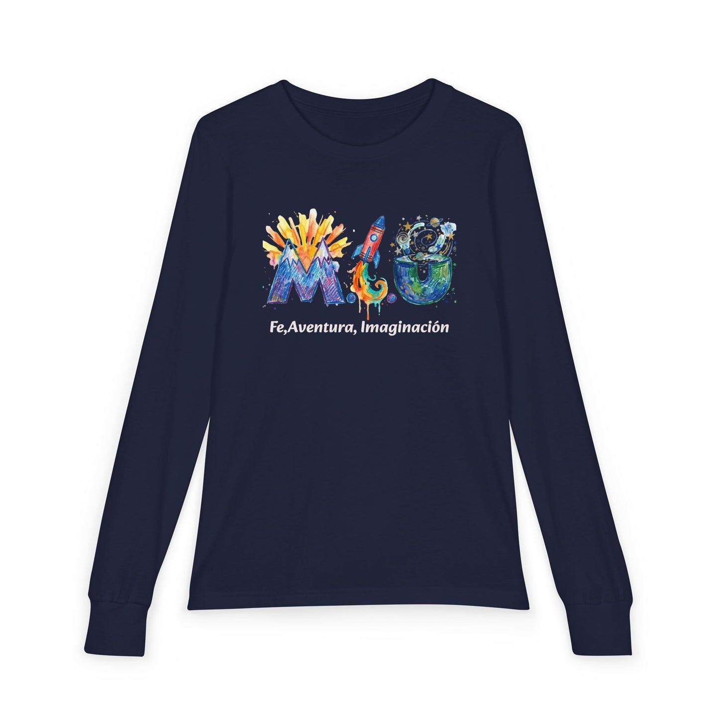 Camisa Manga Larga Niños — Logo M.I.U Cohete | Colección Verano