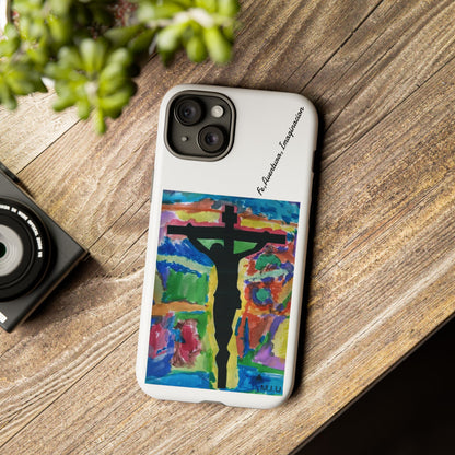 M.I.U Faith Tough Case iPhone 15 — Crucifix Watercolor Art by Matías