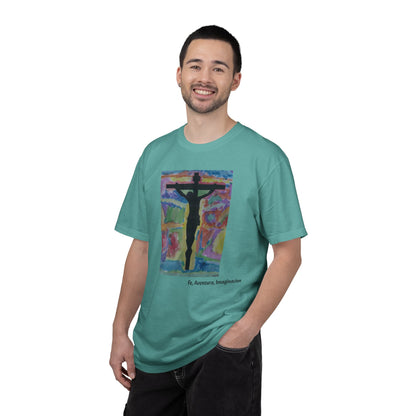 M.I.U Faith Tee — Arte de Matias | Crucifix Watercolor | Fe, Aventura, Imaginación