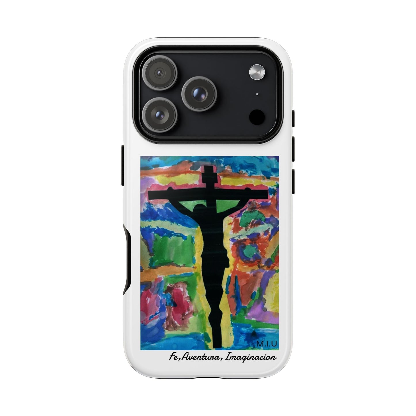 M.I.U Faith Tough Case — Crucifix Watercolor Art by Matías