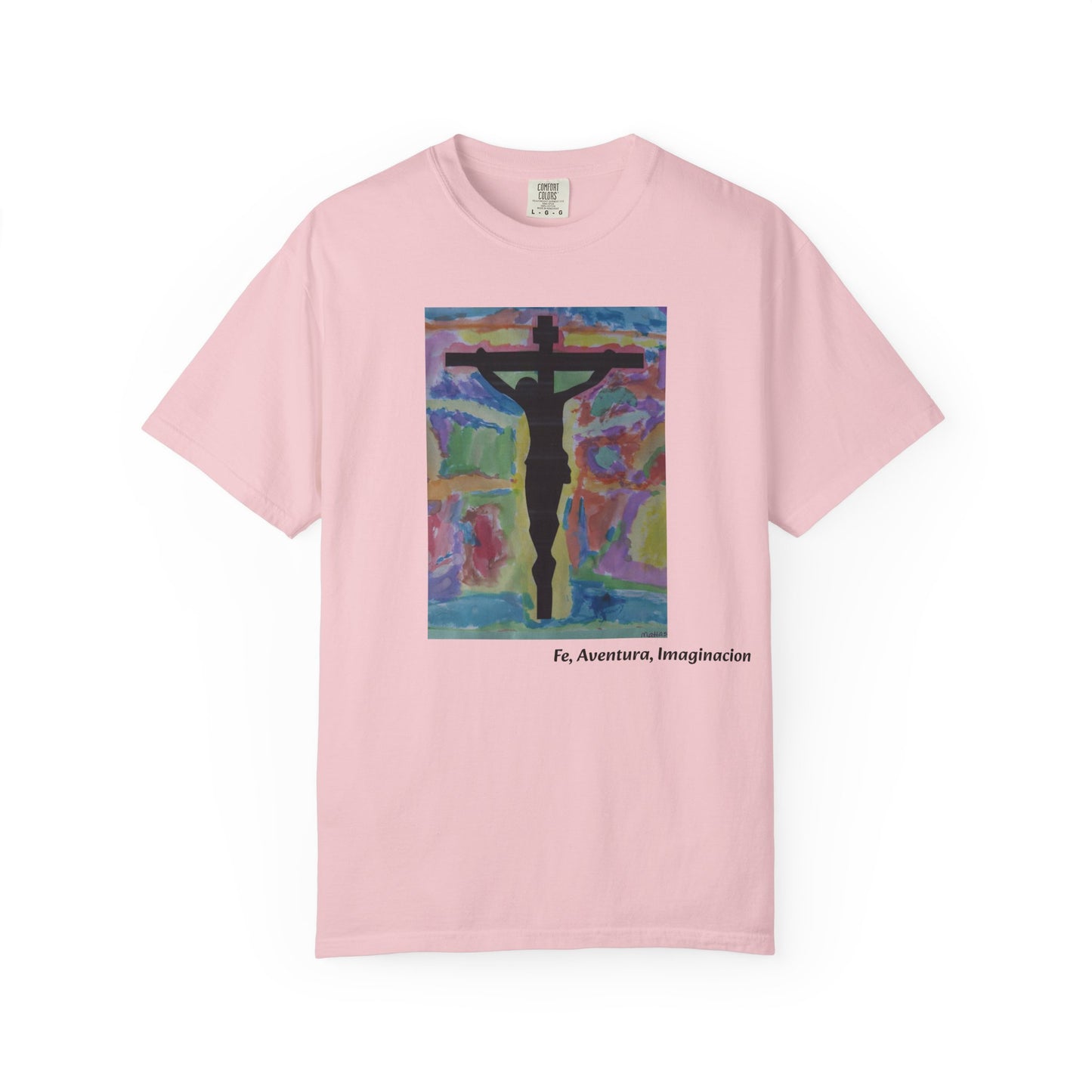 M.I.U Faith Tee — Arte de Matias | Crucifix Watercolor | Fe, Aventura, Imaginación