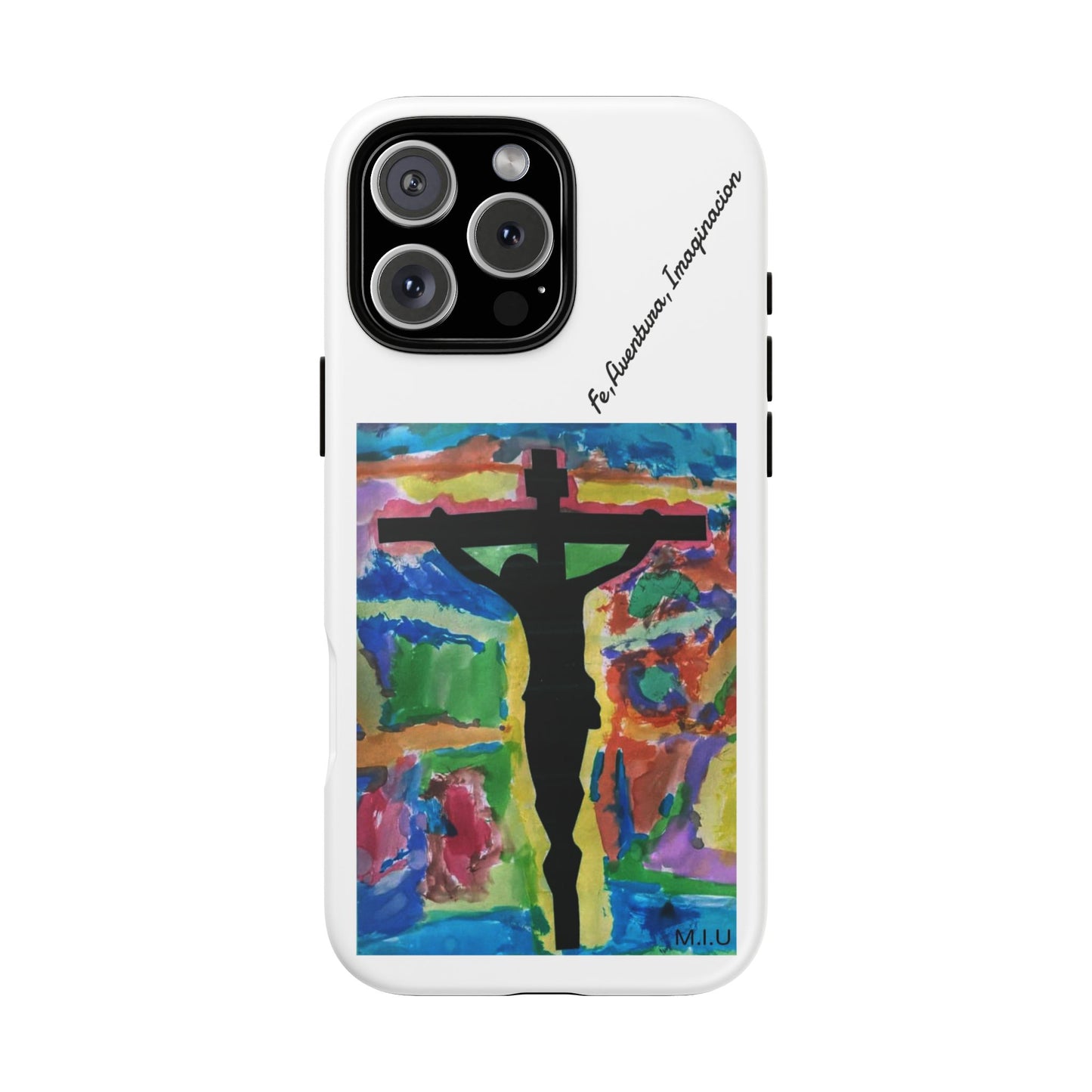 M.I.U Faith Phone Case — Crucifix Watercolor Art by Matías