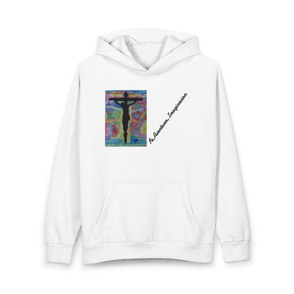 Hoodie M.I.U Jesús Centro — Arte Original de Matías | Ropa Cristiana Fe Aventura Imaginación