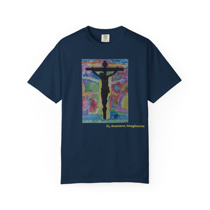 M.I.U Faith Tee — Arte de Matias | Crucifix Watercolor | Fe, Aventura, Imaginación
