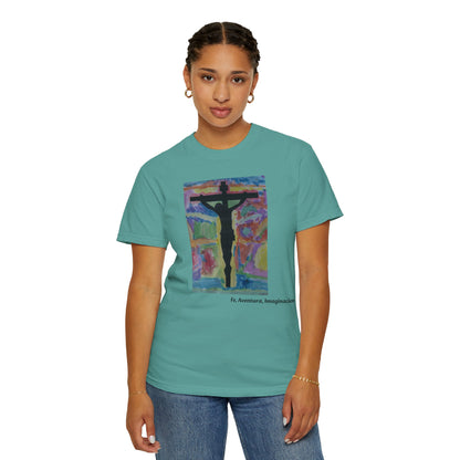 M.I.U Faith Tee — Arte de Matias | Crucifix Watercolor | Fe, Aventura, Imaginación