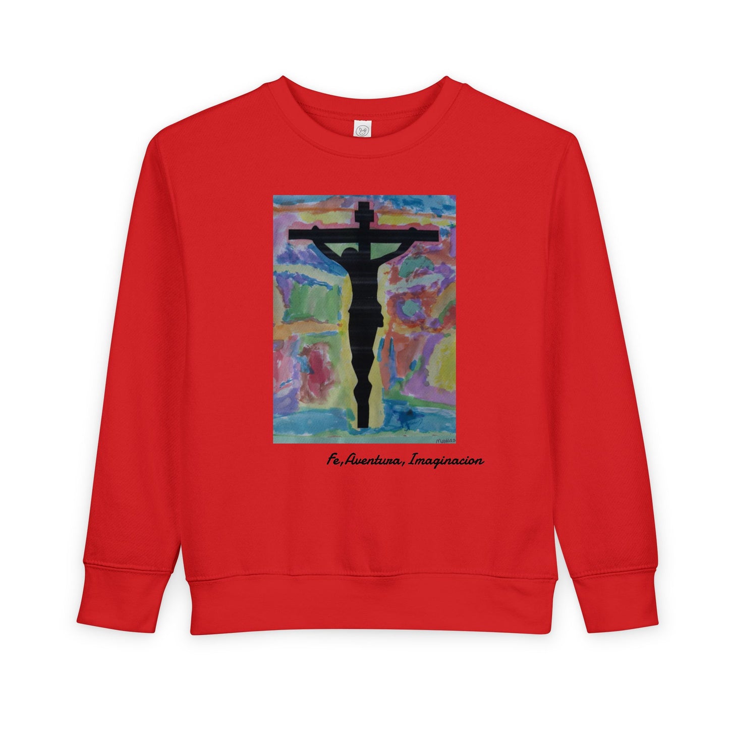 Sueter para Ninos — Arte de Matias | Cruz y Colores | Fe, Aventura, Imaginacion | M.I.U