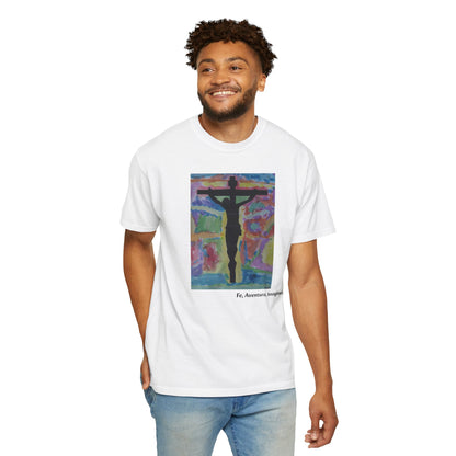 M.I.U Faith Tee — Arte de Matias | Crucifix Watercolor | Fe, Aventura, Imaginación