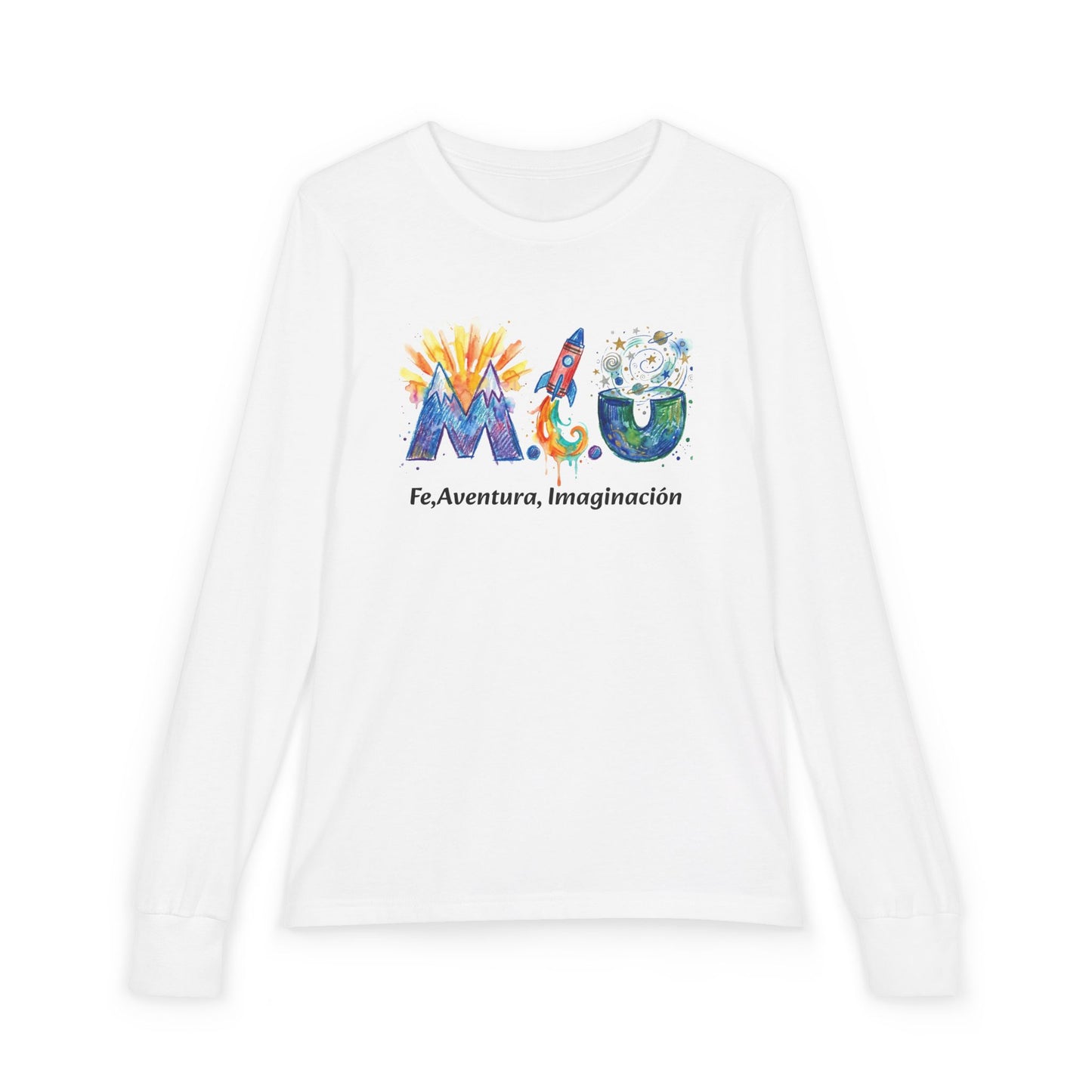 Camisa Manga Larga Niños — Logo M.I.U Cohete | Colección Verano
