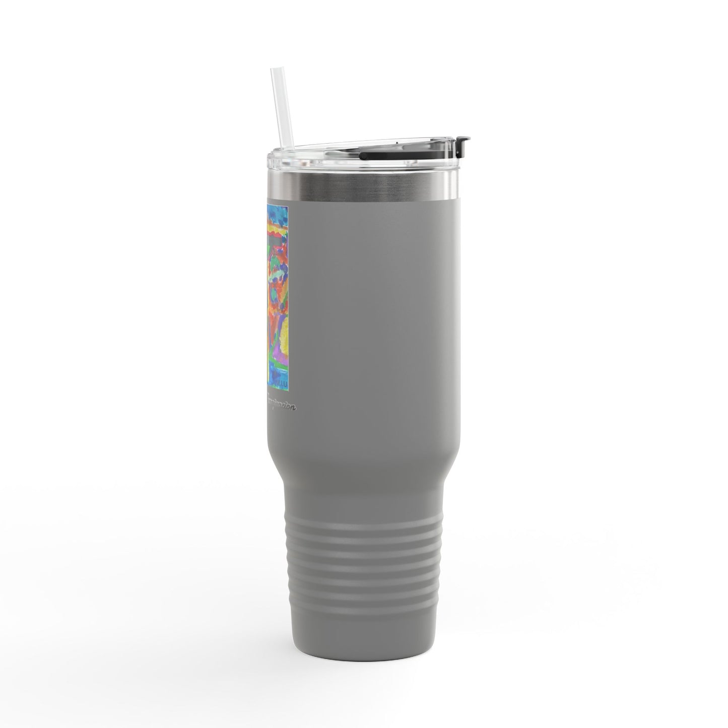 M.I.U Faith Travel Mug 40oz — Crucifix Watercolor Art by Matías