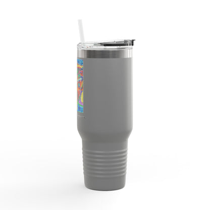 M.I.U Faith Travel Mug 40oz — Crucifix Watercolor Art by Matías
