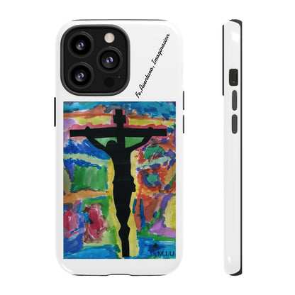 M.I.U Faith Tough Case iPhone 13 — Crucifix Watercolor Art by Matías