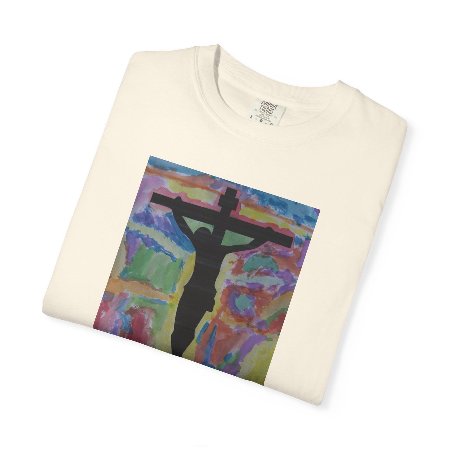 M.I.U Faith Tee — Arte de Matias | Crucifix Watercolor | Fe, Aventura, Imaginación