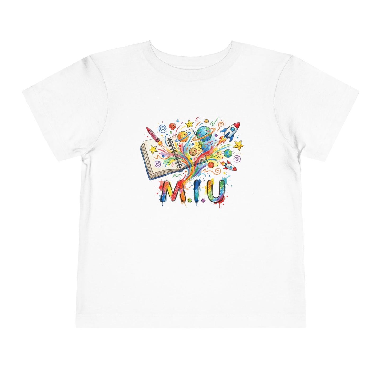 Camiseta Toddler M.I.U — Logo Libro & Universo | Fe, Aventura, Imaginación