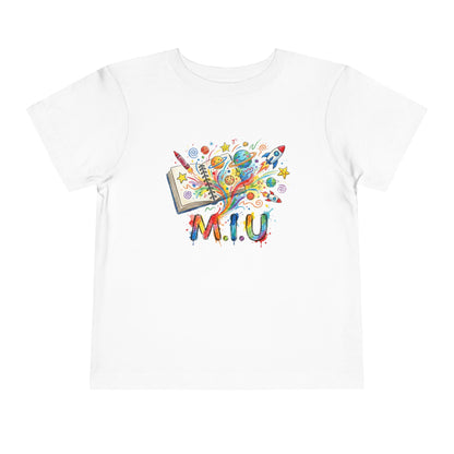 Camiseta Toddler M.I.U — Logo Libro & Universo | Fe, Aventura, Imaginación