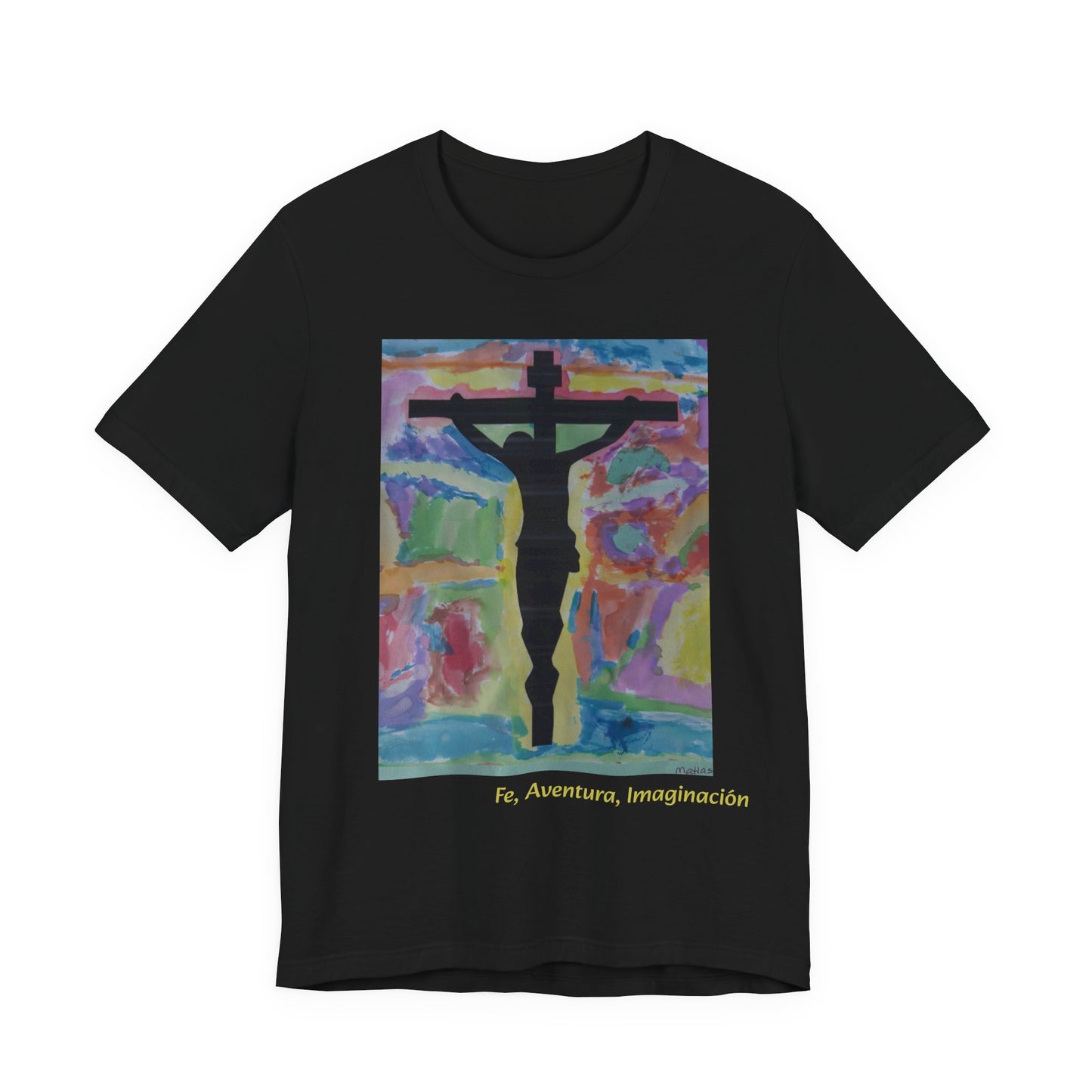 Camiseta para Papá — Arte de Matias | Crucifix Watercolor | M.I.U
