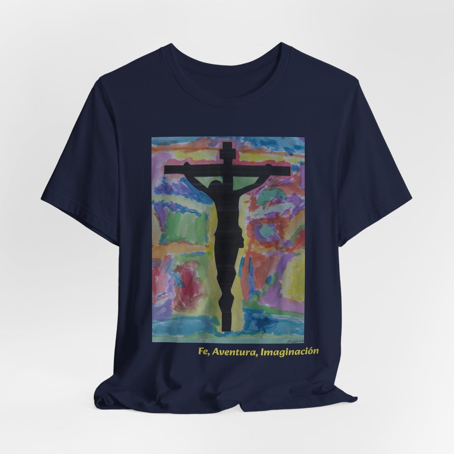 Camiseta para Papá — Arte de Matias | Crucifix Watercolor | M.I.U