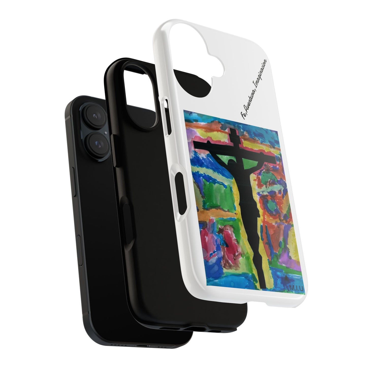 M.I.U Faith Phone Case — Crucifix Watercolor Art by Matías
