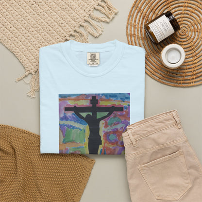 M.I.U Faith Tee — Arte de Matias | Crucifix Watercolor | Fe, Aventura, Imaginación