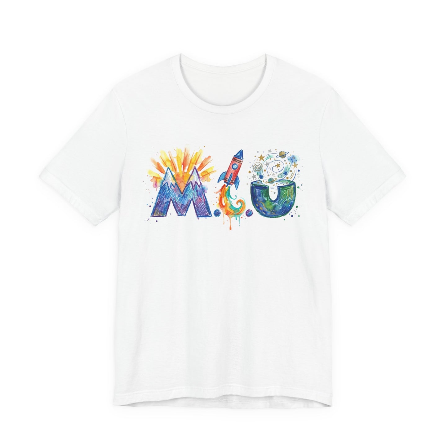 Camiseta Unisex Adulto M.I.U — Logo Fe, Aventura, Imaginación | Cohete & Universo