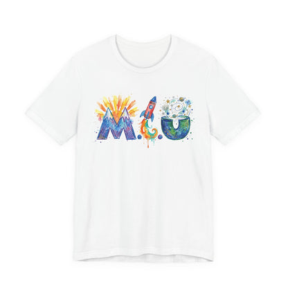 Camiseta Unisex Adulto M.I.U — Logo Fe, Aventura, Imaginación | Cohete & Universo