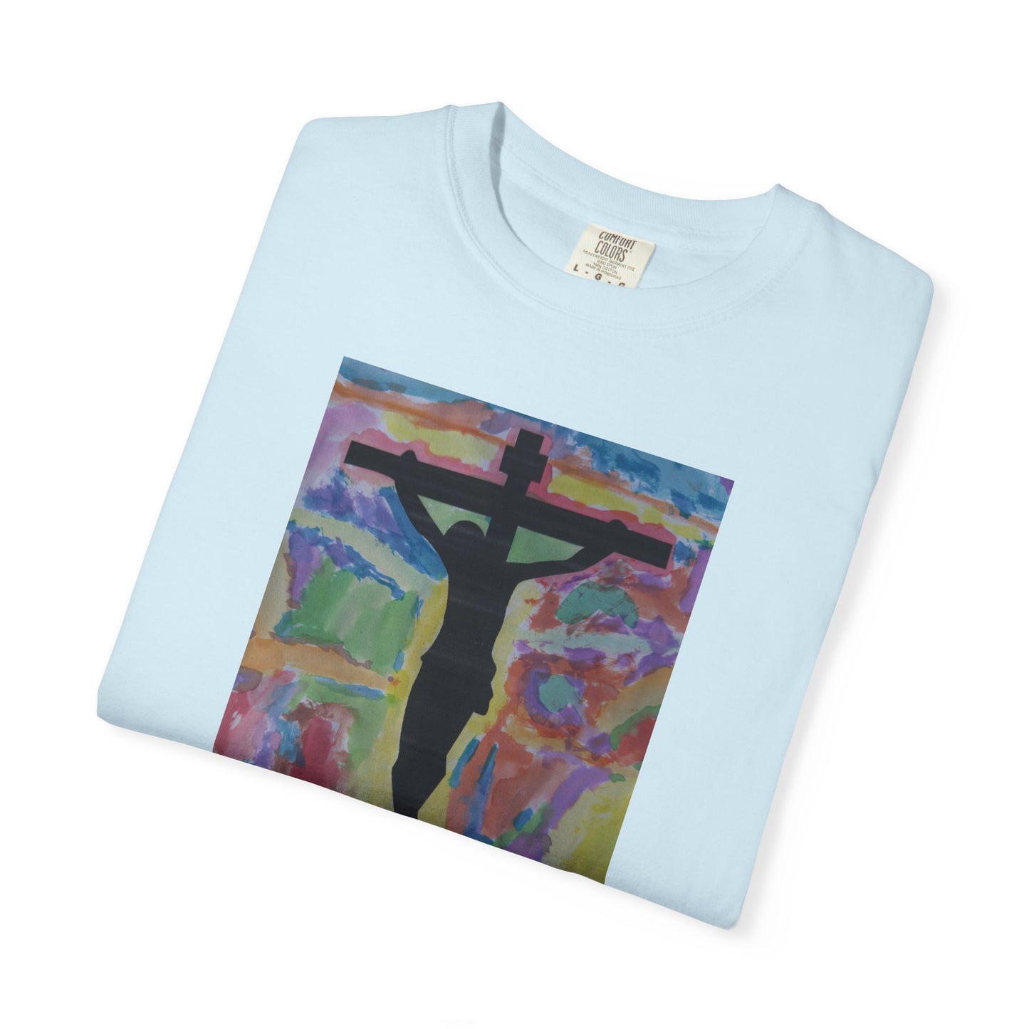 M.I.U Faith Tee — Arte de Matias | Crucifix Watercolor | Fe, Aventura, Imaginación