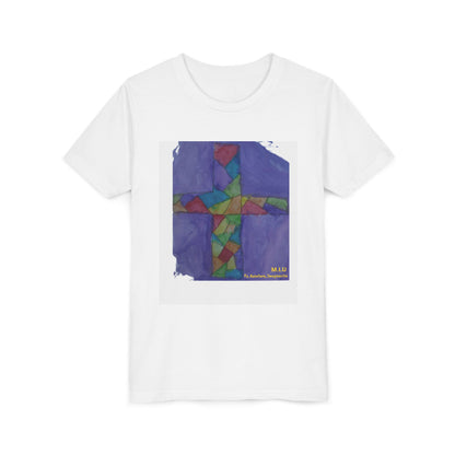 Camiseta Niños — Arte de Ignacio | Cruz Vitral | Fe, Aventura, Imaginación | M.I.U