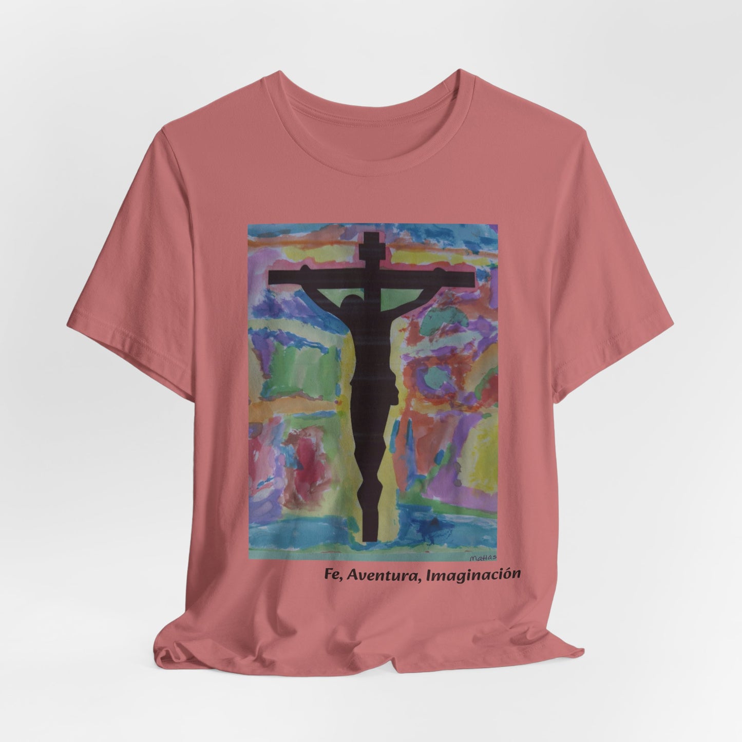 Camiseta para Papá — Arte de Matias | Crucifix Watercolor | M.I.U