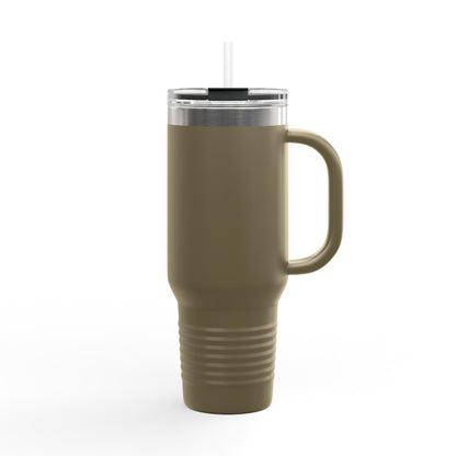 M.I.U Faith Travel Mug 40oz — Crucifix Watercolor Art by Matías