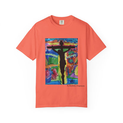 M.I.U Faith Tee — Watercolor Crucifix Art by Matías