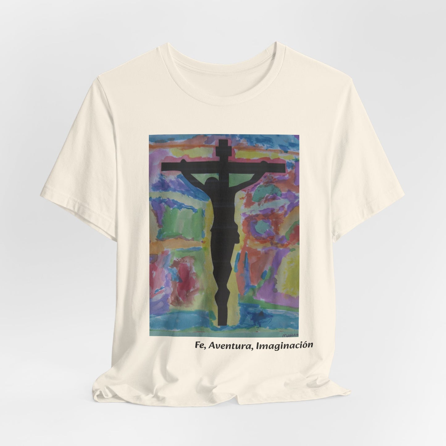 Camiseta para Papá — Arte de Matias | Crucifix Watercolor | M.I.U