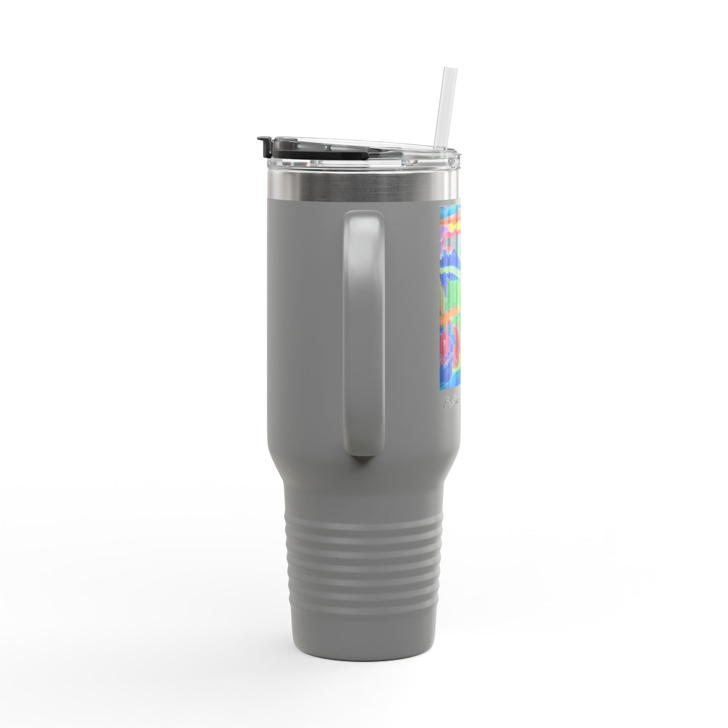 M.I.U Faith Travel Mug 40oz — Crucifix Watercolor Art by Matías