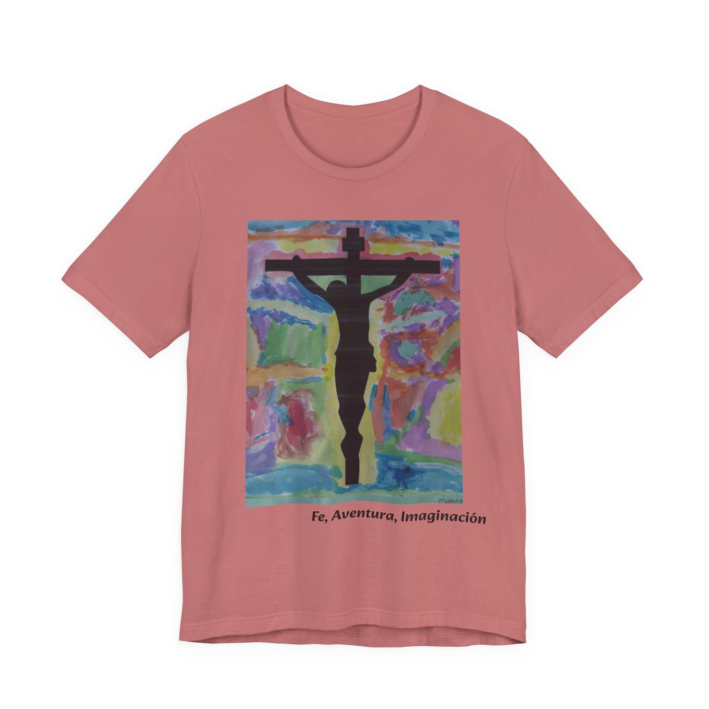 Camiseta para Papá — Arte de Matias | Crucifix Watercolor | M.I.U