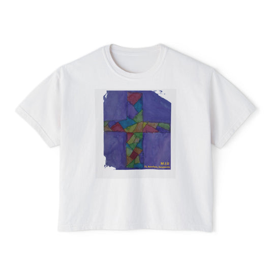 Camiseta para Mamá — Arte de Ignacio | Cruz Vitral | Fe, Aventura, Imaginación | M.I.U