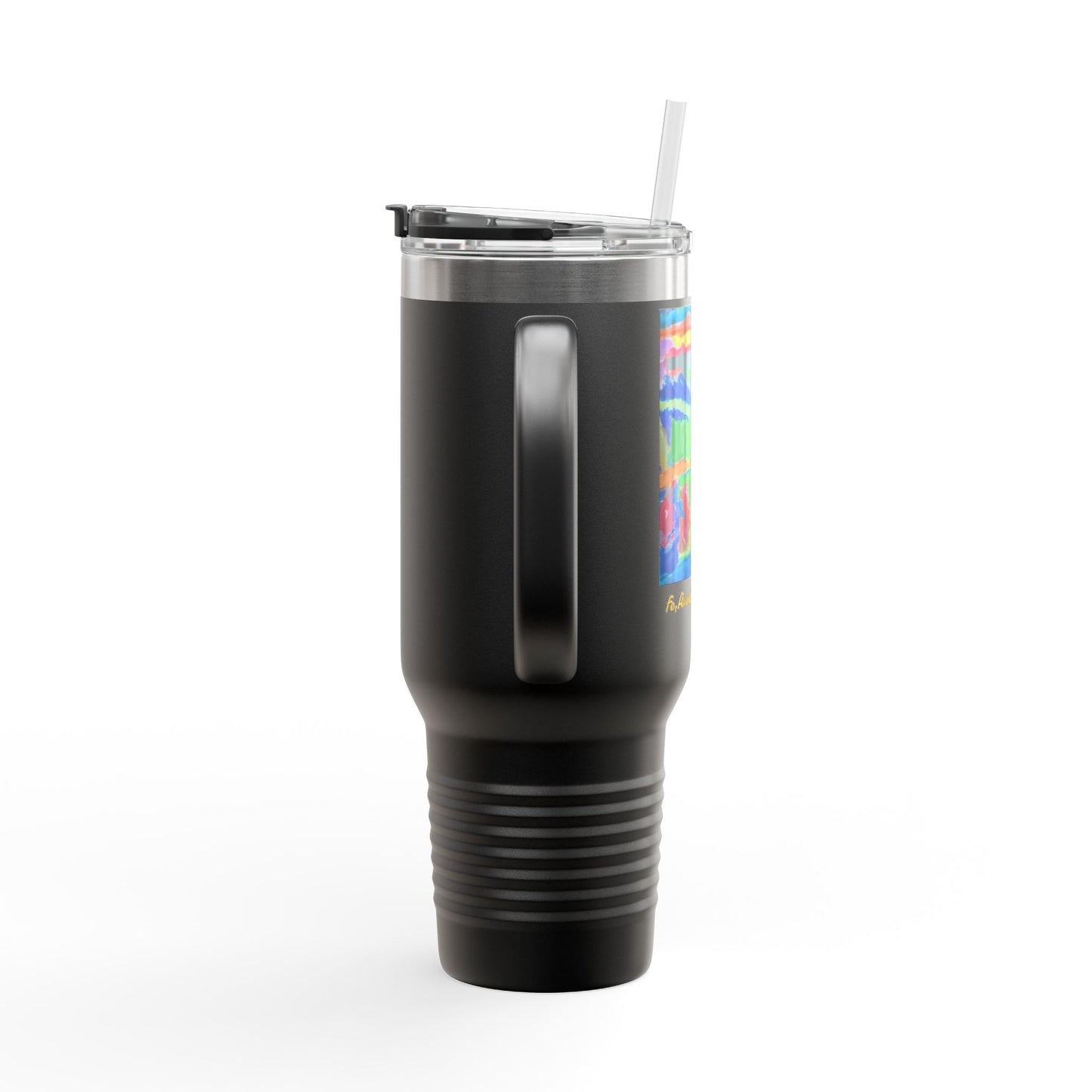 M.I.U Faith Travel Mug 40oz — Crucifix Watercolor Art by Matías