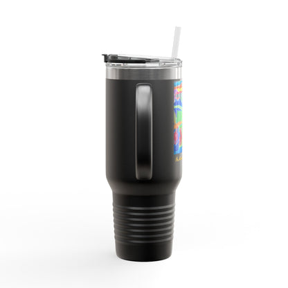 M.I.U Faith Travel Mug 40oz — Crucifix Watercolor Art by Matías