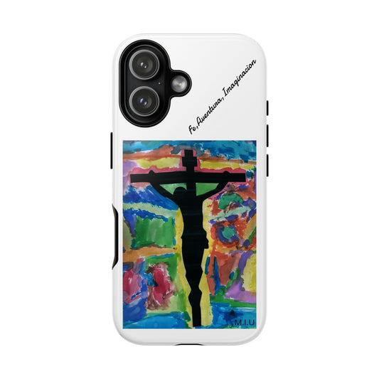 M.I.U Faith Tough Case iPhone 17 — Crucifix Watercolor Art by Matías