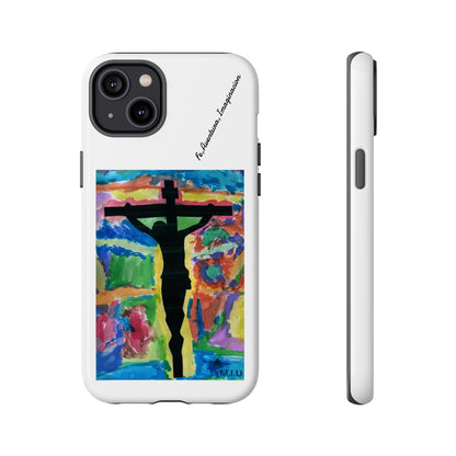 M.I.U Faith Tough Case iPhone 14 — Crucifix Watercolor Art by Matías