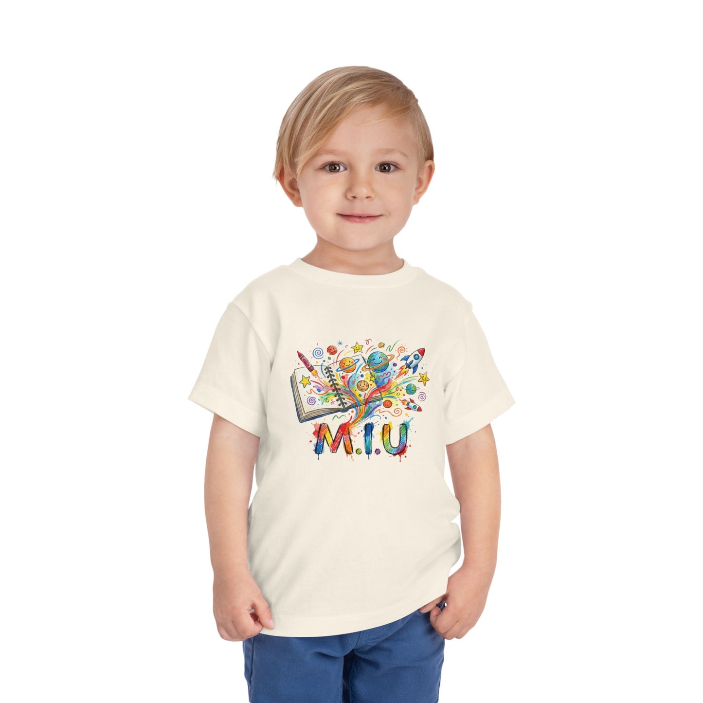 Camiseta Toddler M.I.U — Logo Libro & Universo | Fe, Aventura, Imaginación