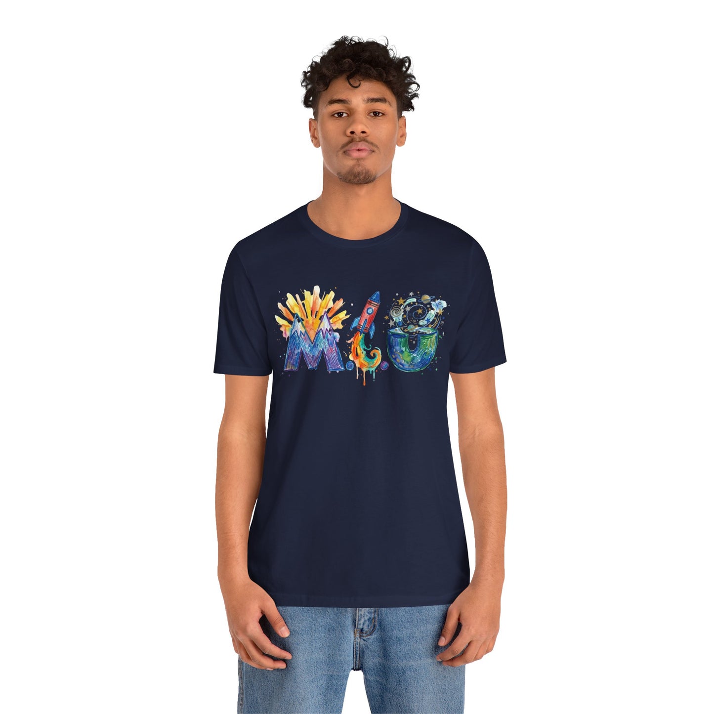 Camiseta Unisex Adulto M.I.U — Logo Fe, Aventura, Imaginación | Cohete & Universo